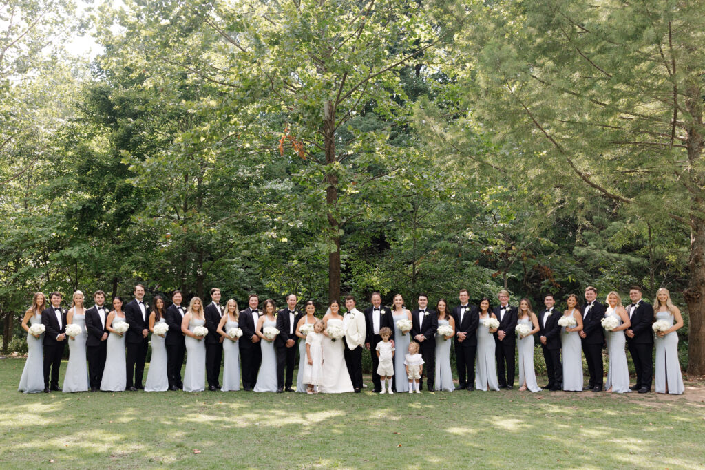 wedding party at Crystal Bridges Museum